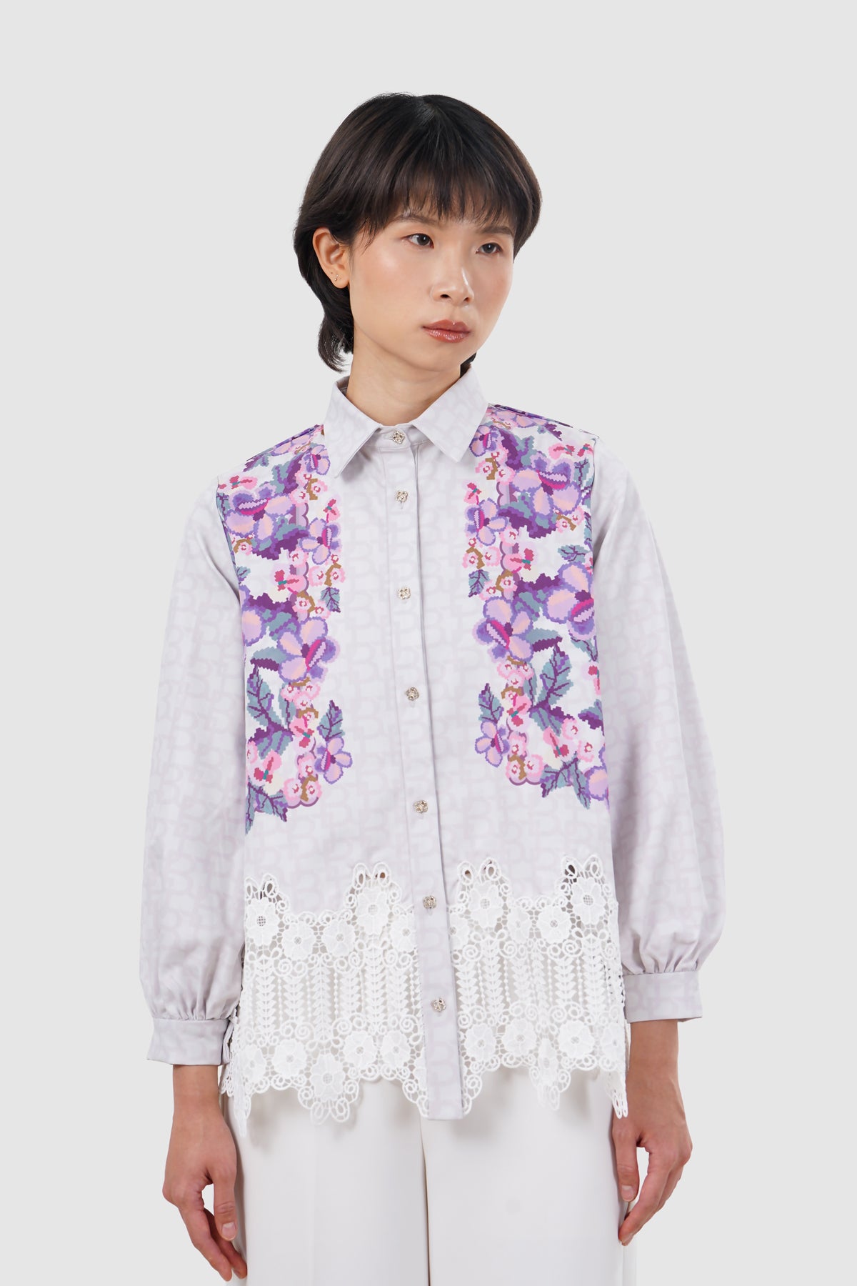 Eclora Lace Shirt - Lavender