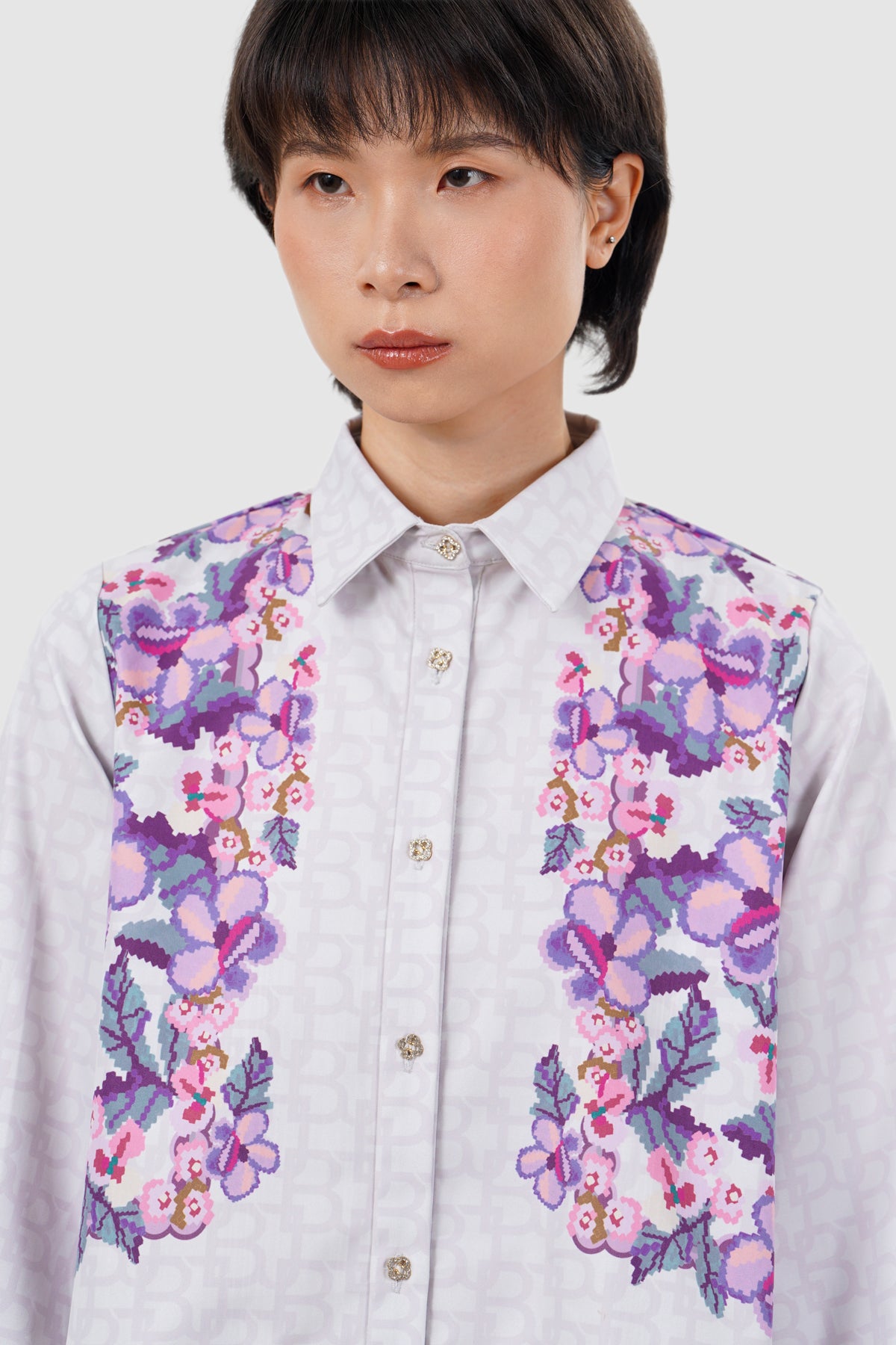 Eclora Lace Shirt - Lavender