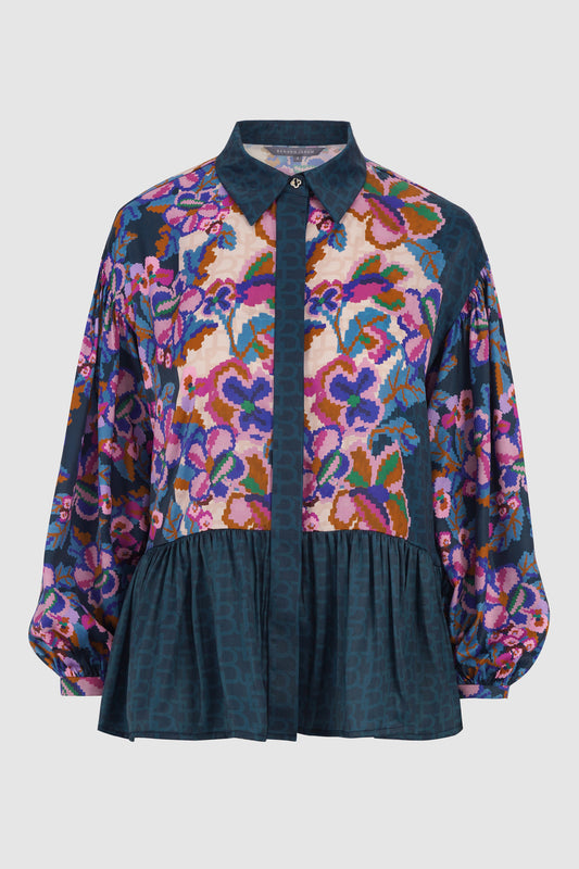 Eclora Ruffle Shirt - Aconitum