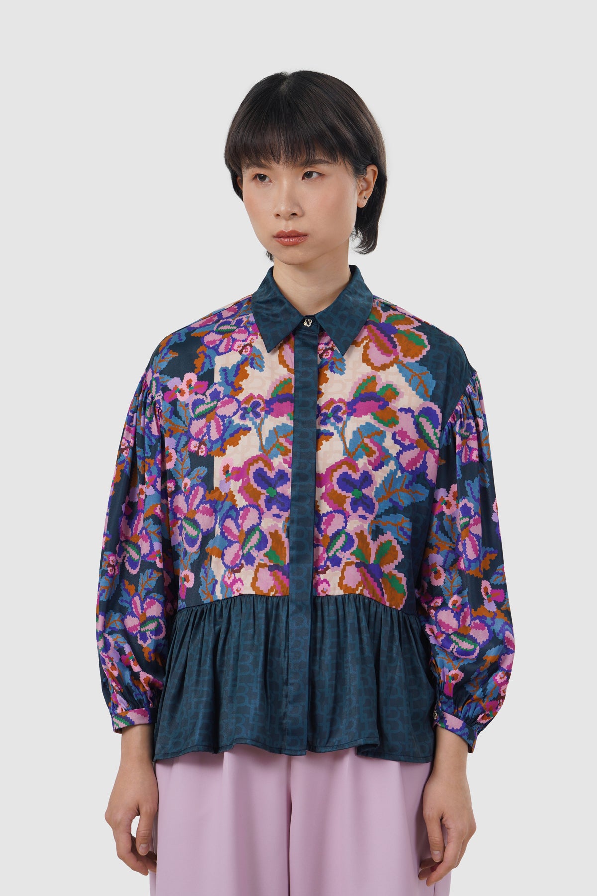 Eclora Ruffle Shirt - Aconitum