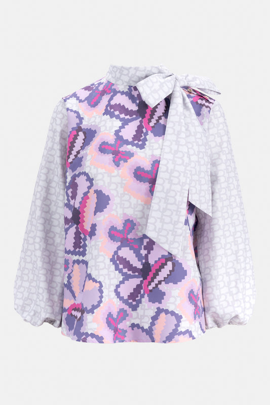 Eclora Tie Blouse - Lavender
