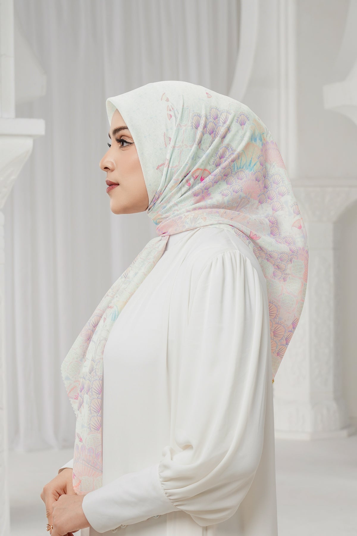 Egypt Voile Square - Salt