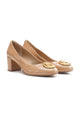 Elan Block Heels - Beige