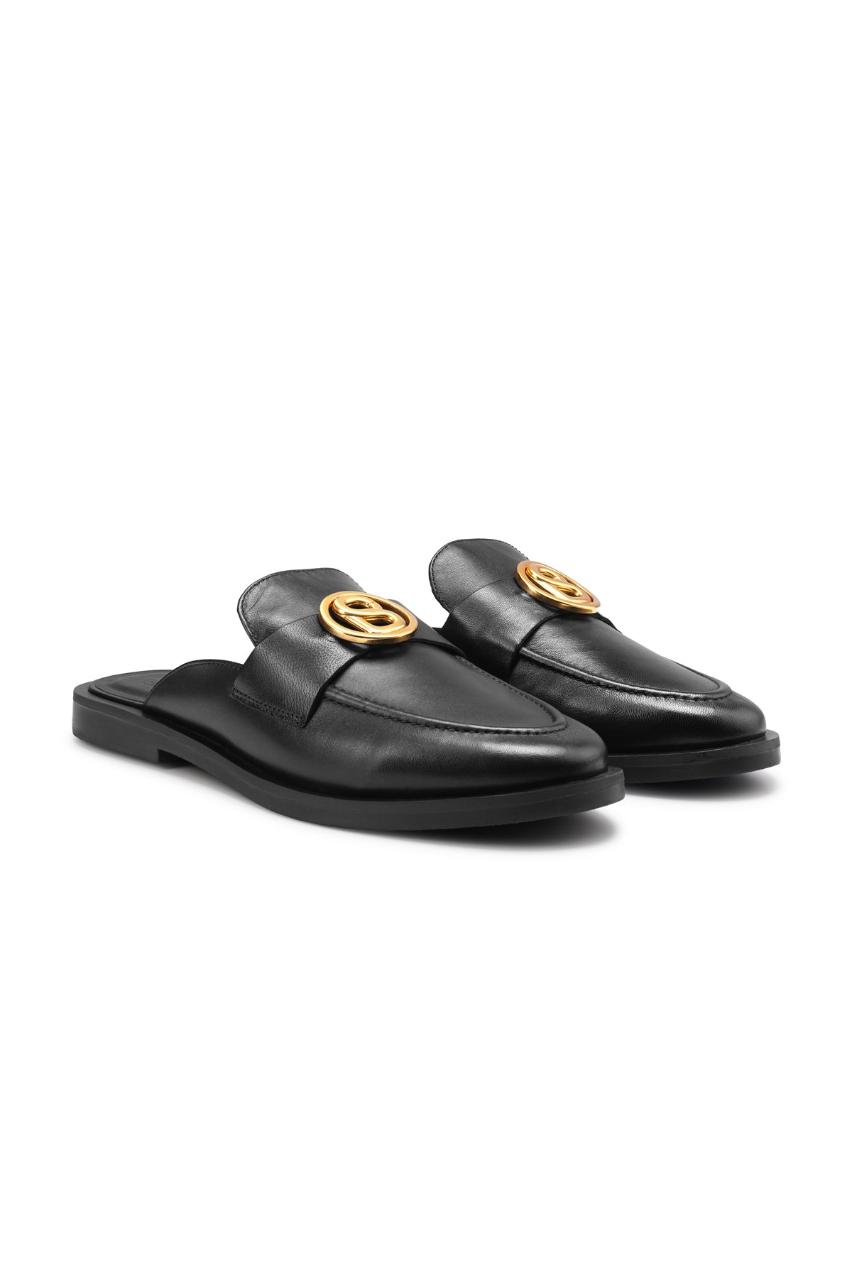 9835199136056-Elan Open Back Loafer - Black