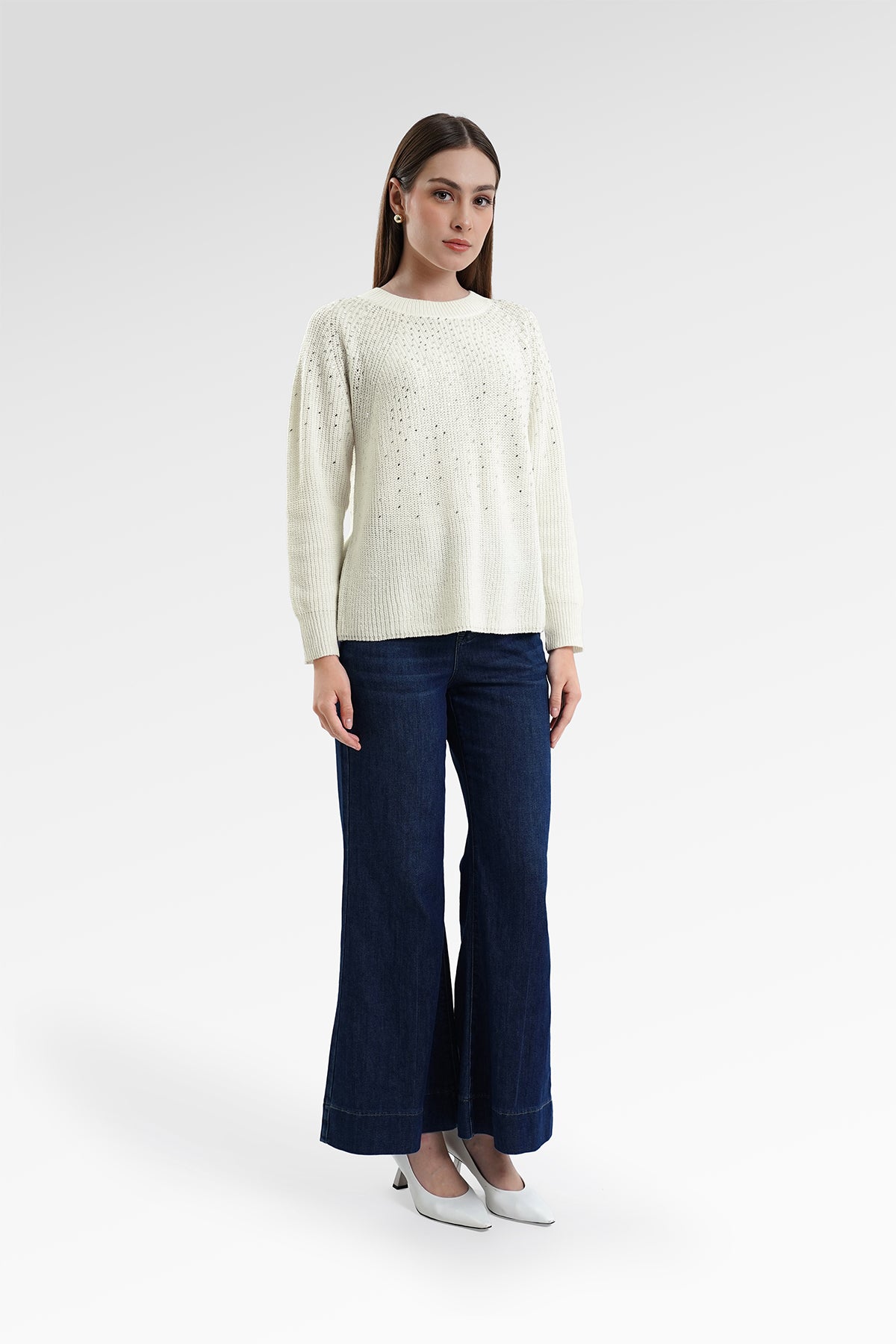 Elle Sweater - White