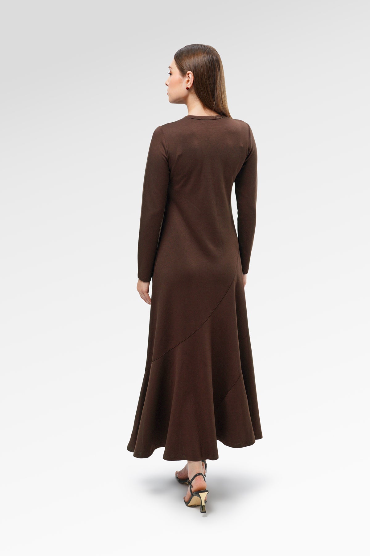 Elliana Flowy Dress - Brown