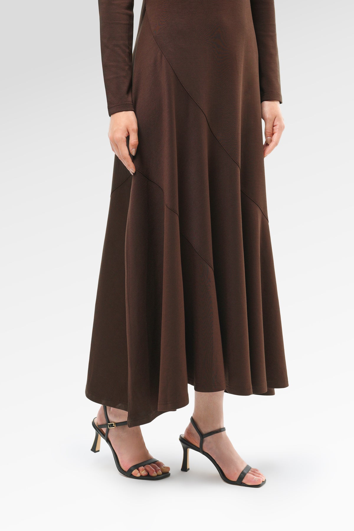 Elliana Flowy Dress - Brown
