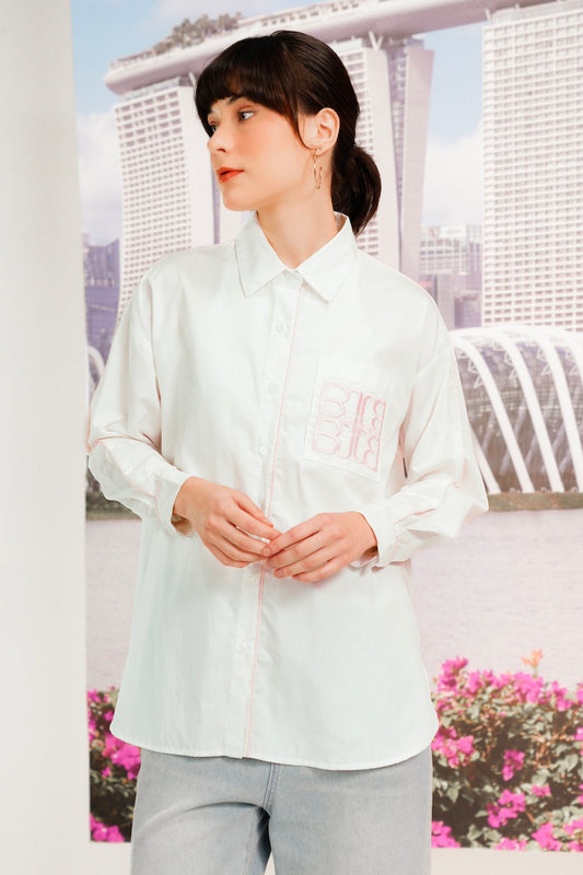 Embroidered Cotton Shirt - White