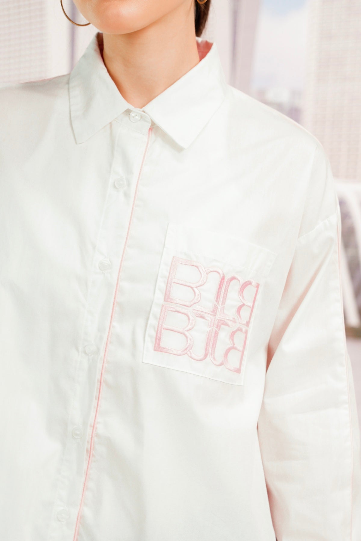 Embroidered Cotton Shirt - White