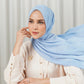 Tapis Satin Jacquard Shawl - Forever Blue