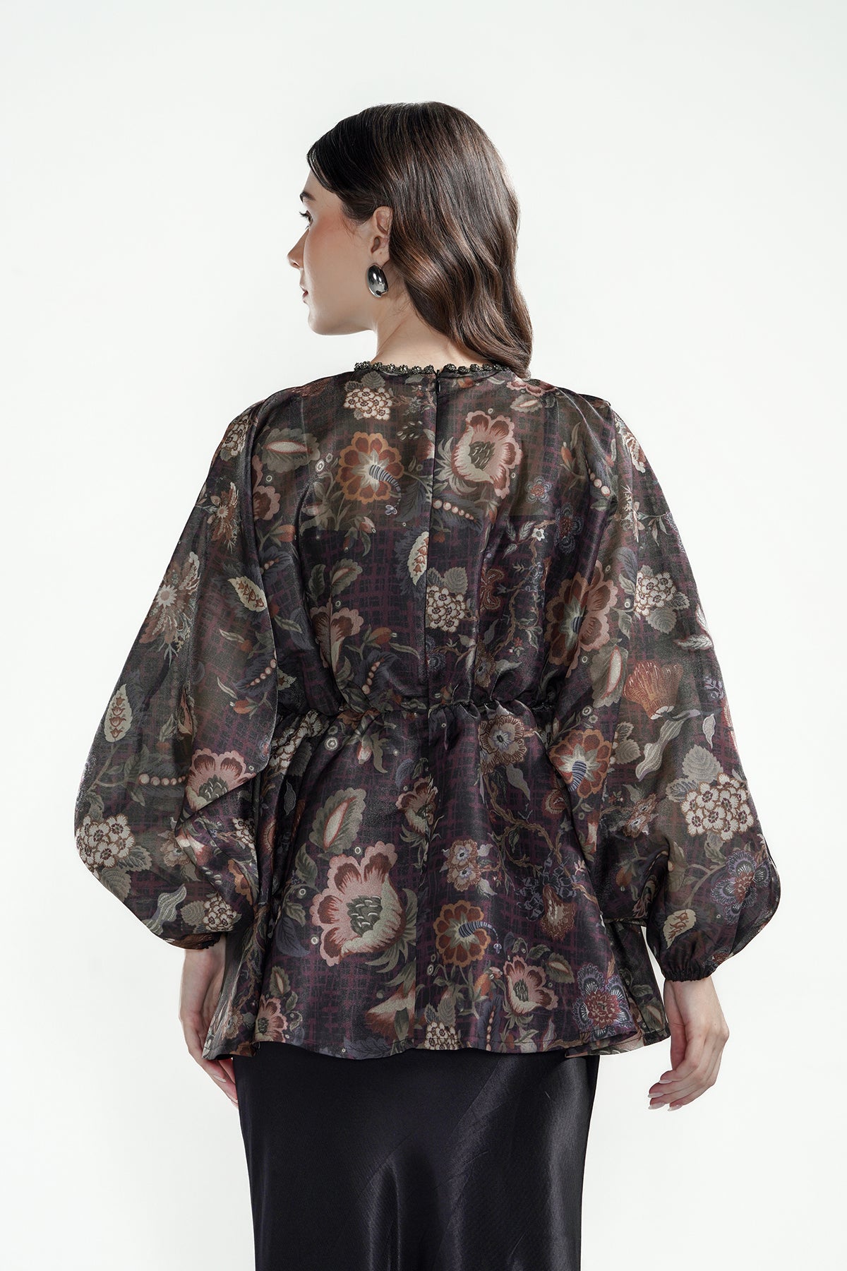 Festive Finesse Blouse - Black