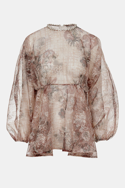 Festive Finesse Blouse - Maple