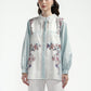 Festive Finesse Lace Collar Shirt - Mint