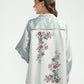 Festive Finesse Lace Collar Shirt - Mint