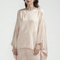 Festive Finesse Oversize Blouse - Maple