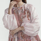 Festive Finesse Pleated Blouse - Blush