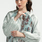 Festive Finesse Pleated Blouse - Mint