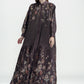 Festive Finesse Pleated Dress - Black