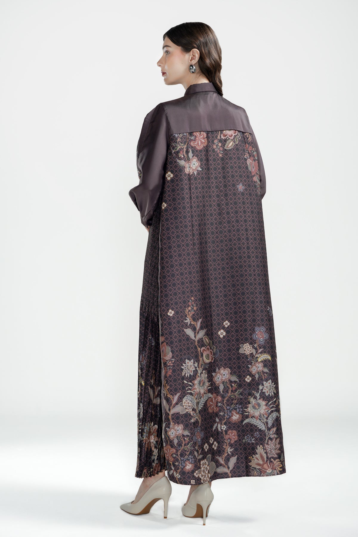 Festive Finesse Pleated Dress - Black