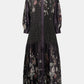 Festive Finesse Pleated Dress - Black