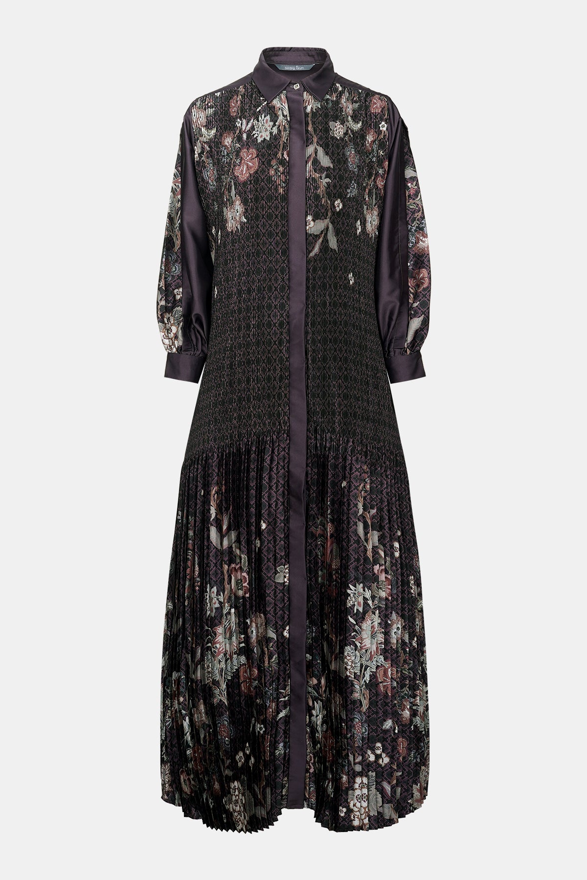 Festive Finesse Pleated Dress - Black
