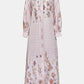 Festive Finesse Pleated Dress - Blush