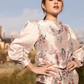Festive Finesse Satin Blouse - Maple