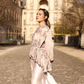 Festive Finesse Sheer Blouse - Maple