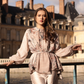Festive Finesse Sheer Blouse - Maple