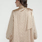 Festive Finesse Tie Blouse - Maple