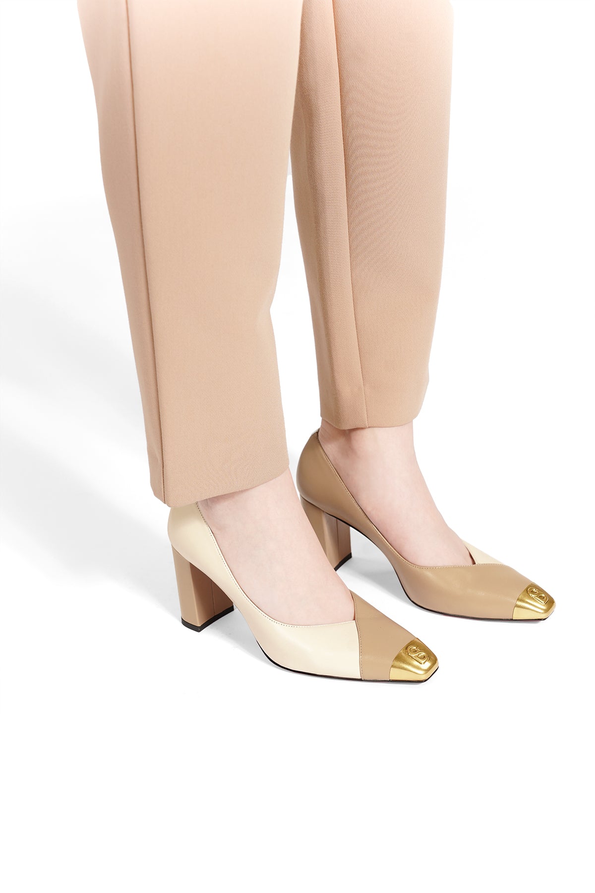 Fioni Heel Pumps - Beige/Off White