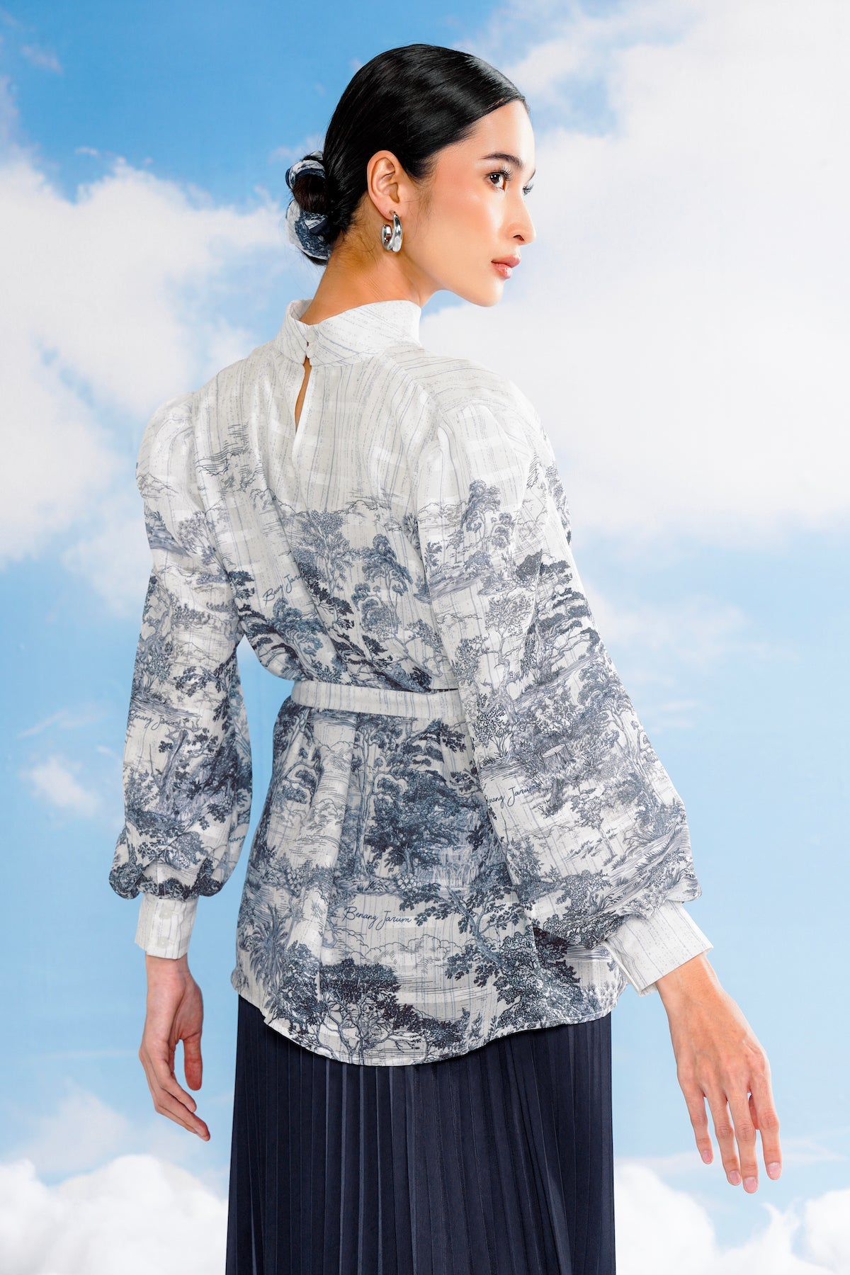 Forest Toile Blouse - White