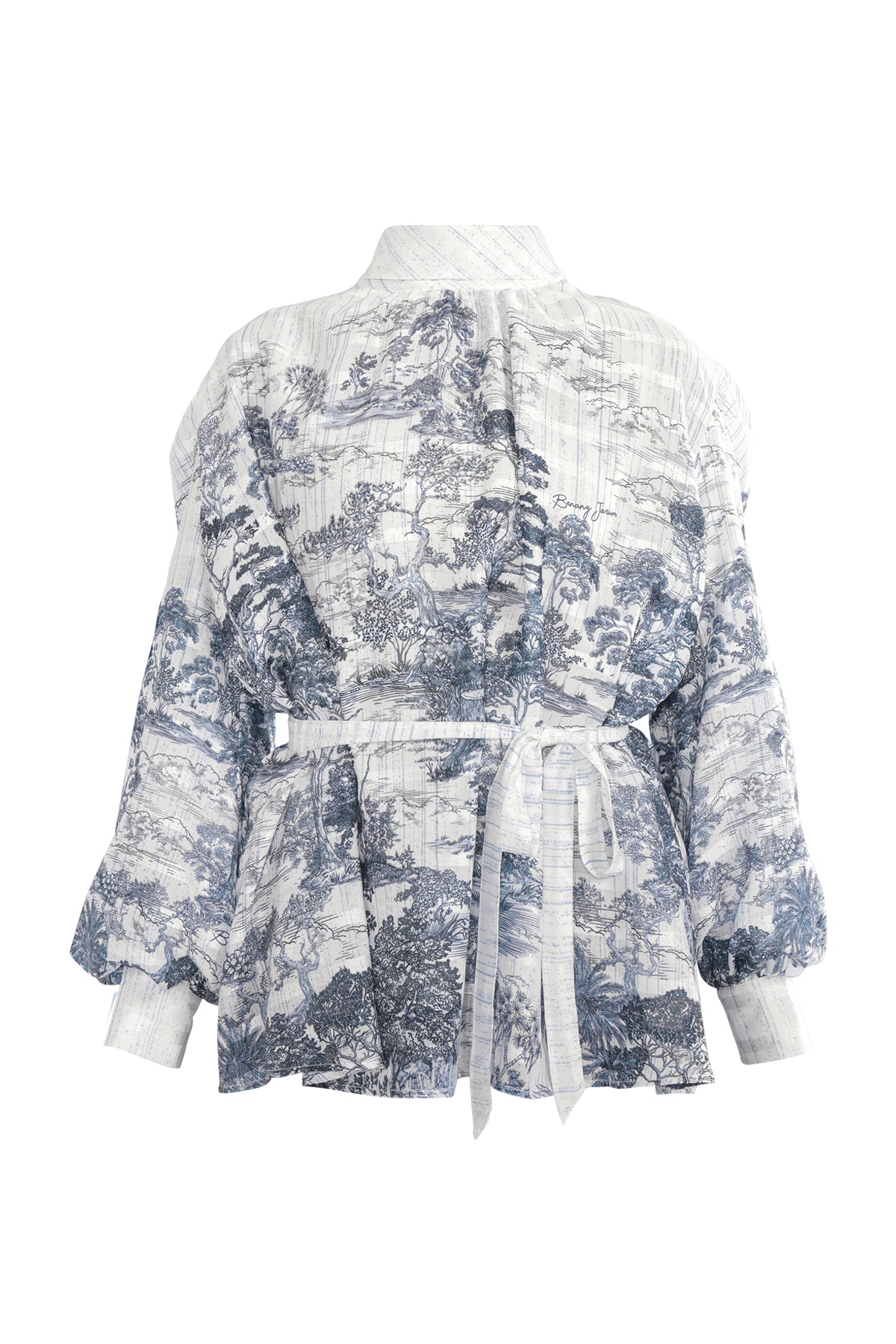 Forest Toile Blouse - White