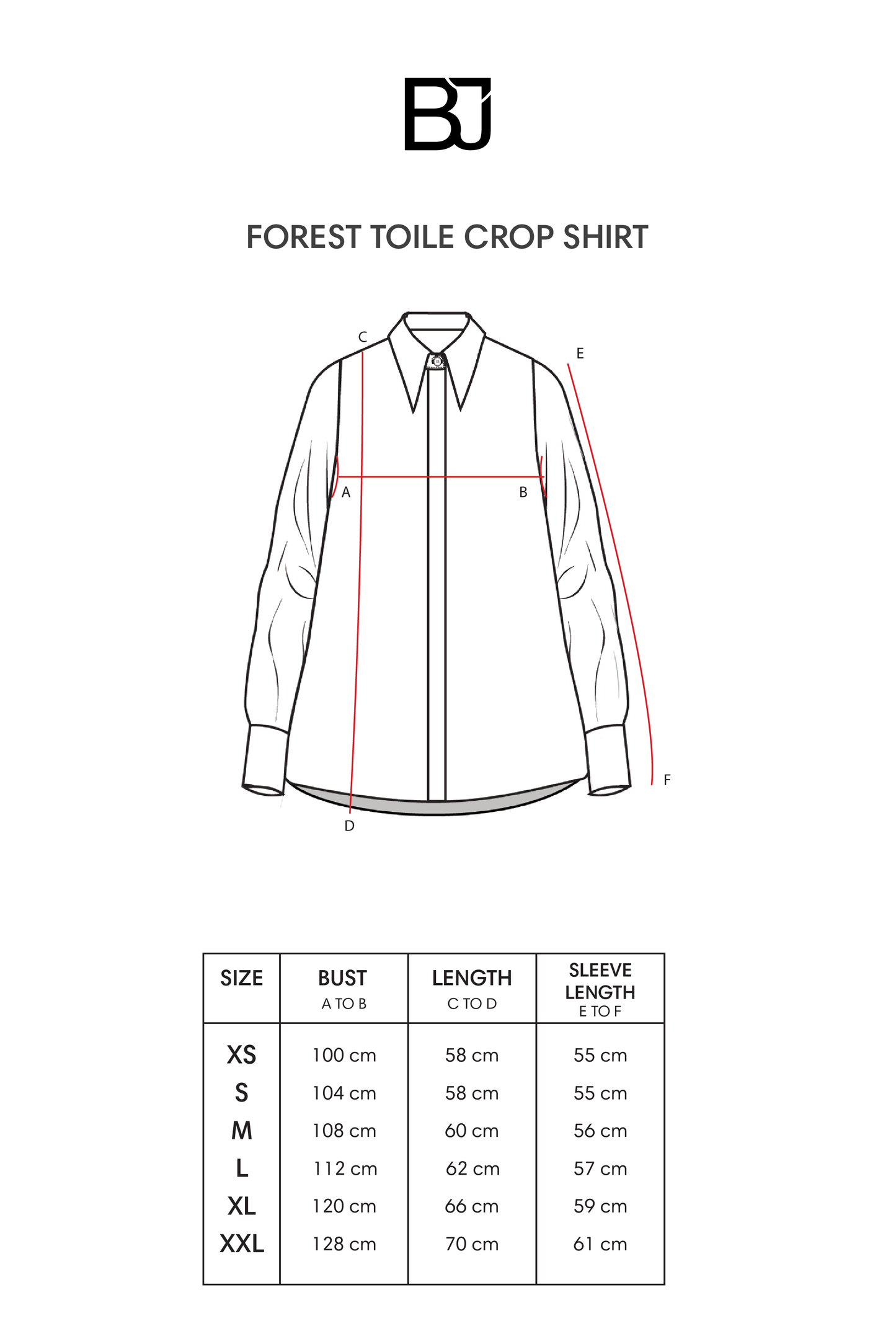 Forest Toile Crop Shirt - Powder Blue