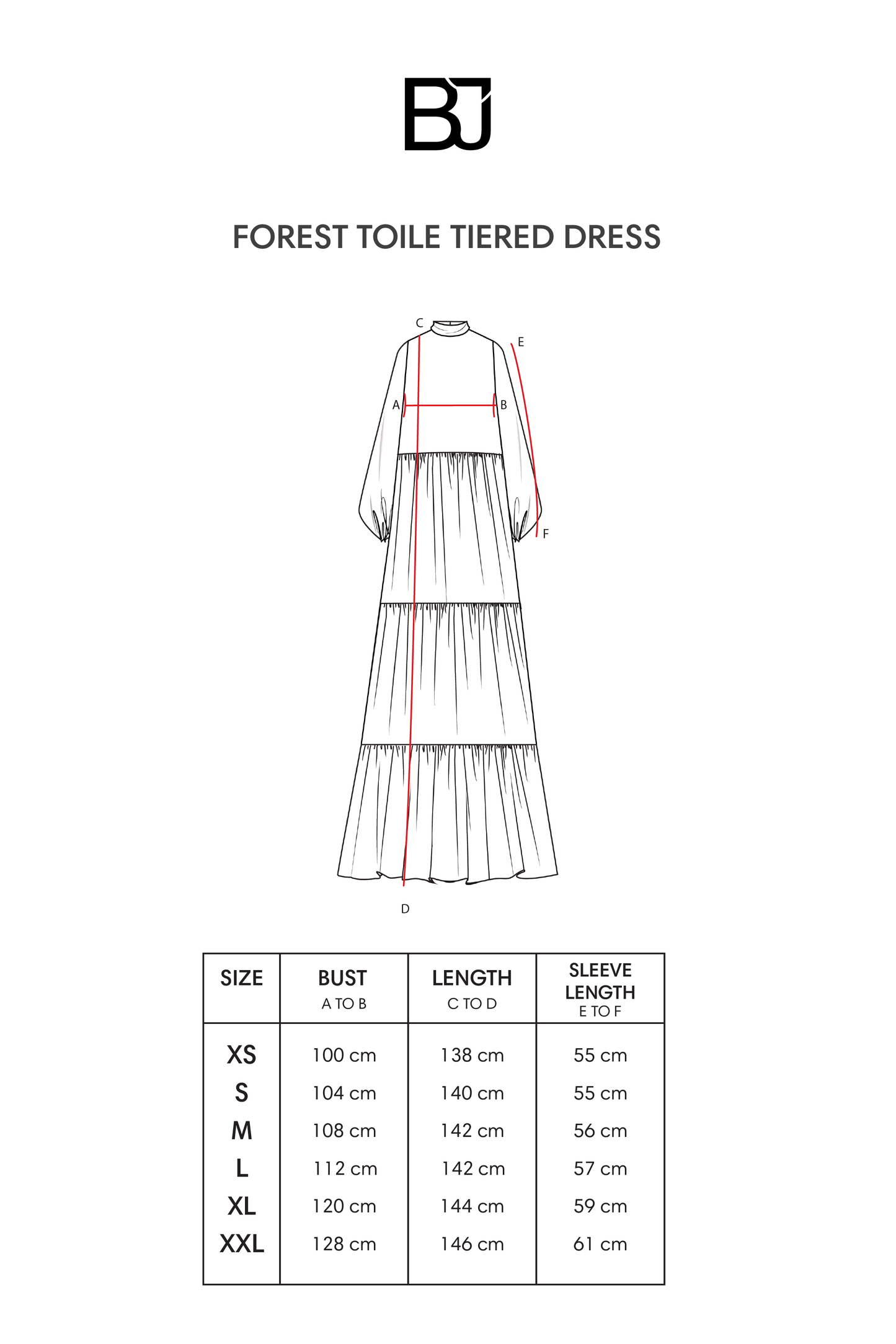 Forest Toile Tiered Dress - Carmine Rose