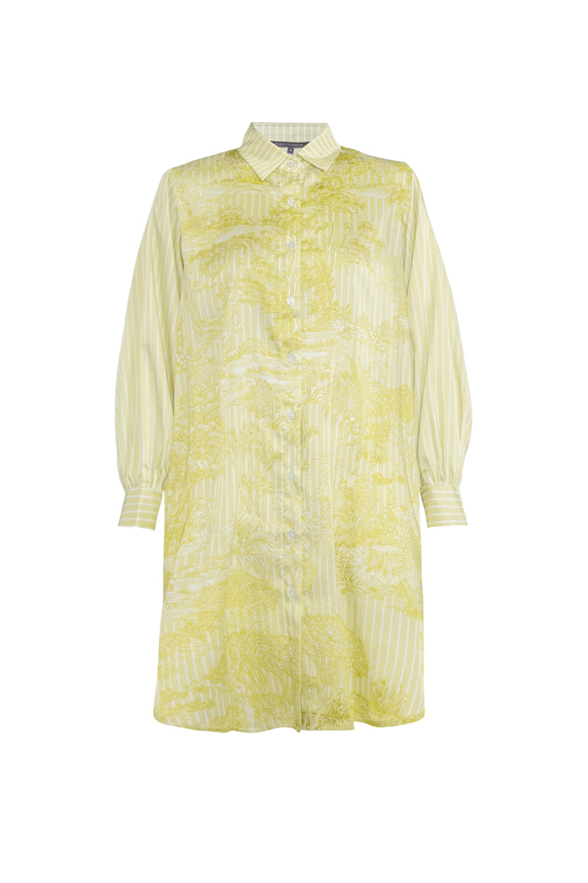 Forest Toile Tunic Shirt - French Vanilla