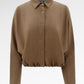Ginny Batwing Crop Shirt - Brown