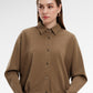 Ginny Batwing Crop Shirt - Brown