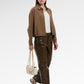 Ginny Batwing Crop Shirt - Brown
