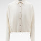Ginny Batwing Crop Shirt - Vanilla