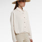 Ginny Batwing Crop Shirt - Vanilla