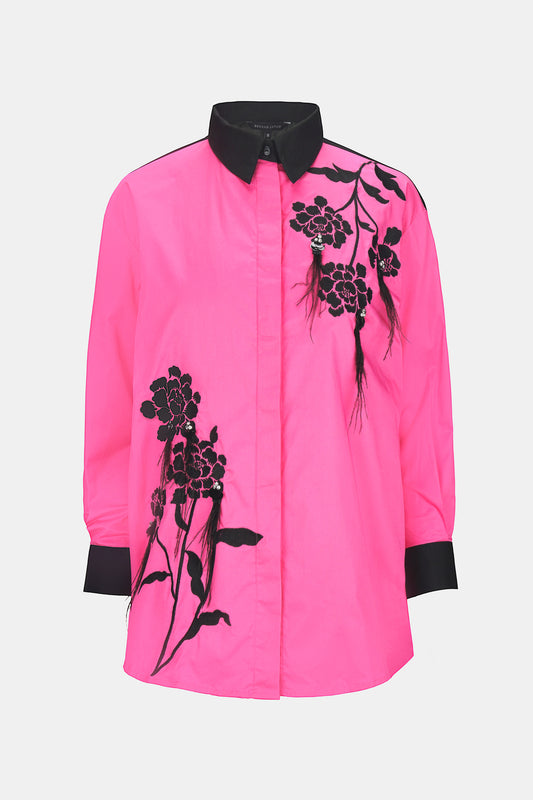 Griselda Embroidery Shirt - Pink