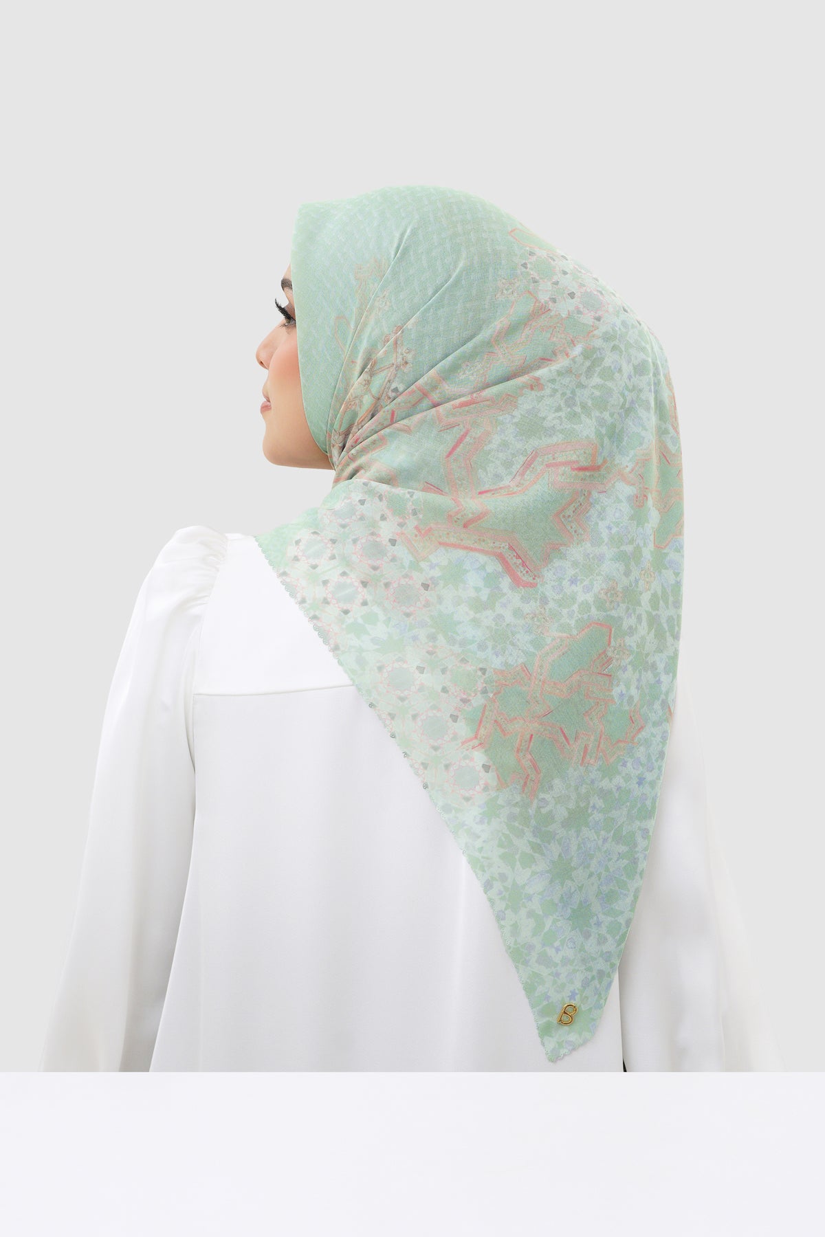 Haramain 2 Satin Square - Jade