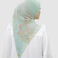 Haramain 2 Satin Square - Jade