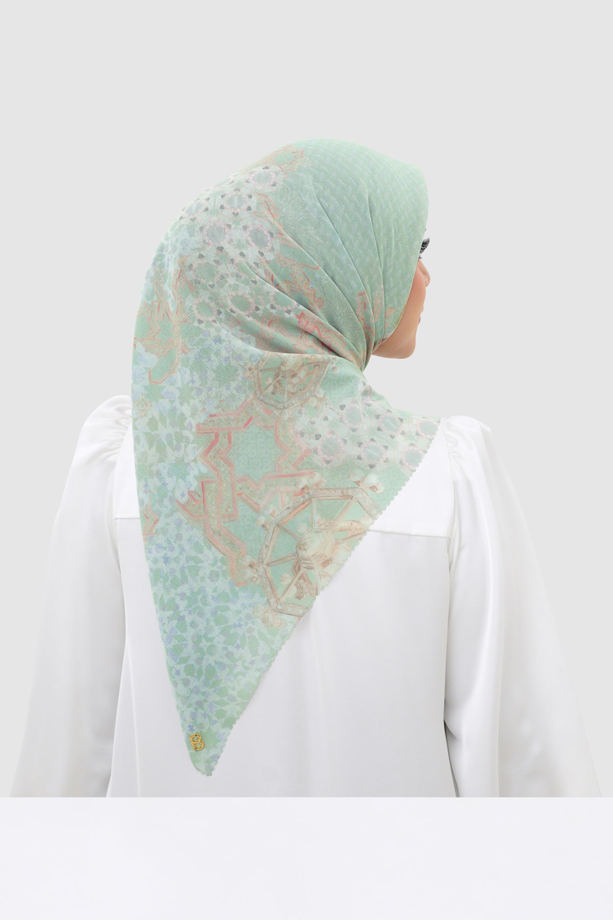 Haramain 2 Satin Square - Jade