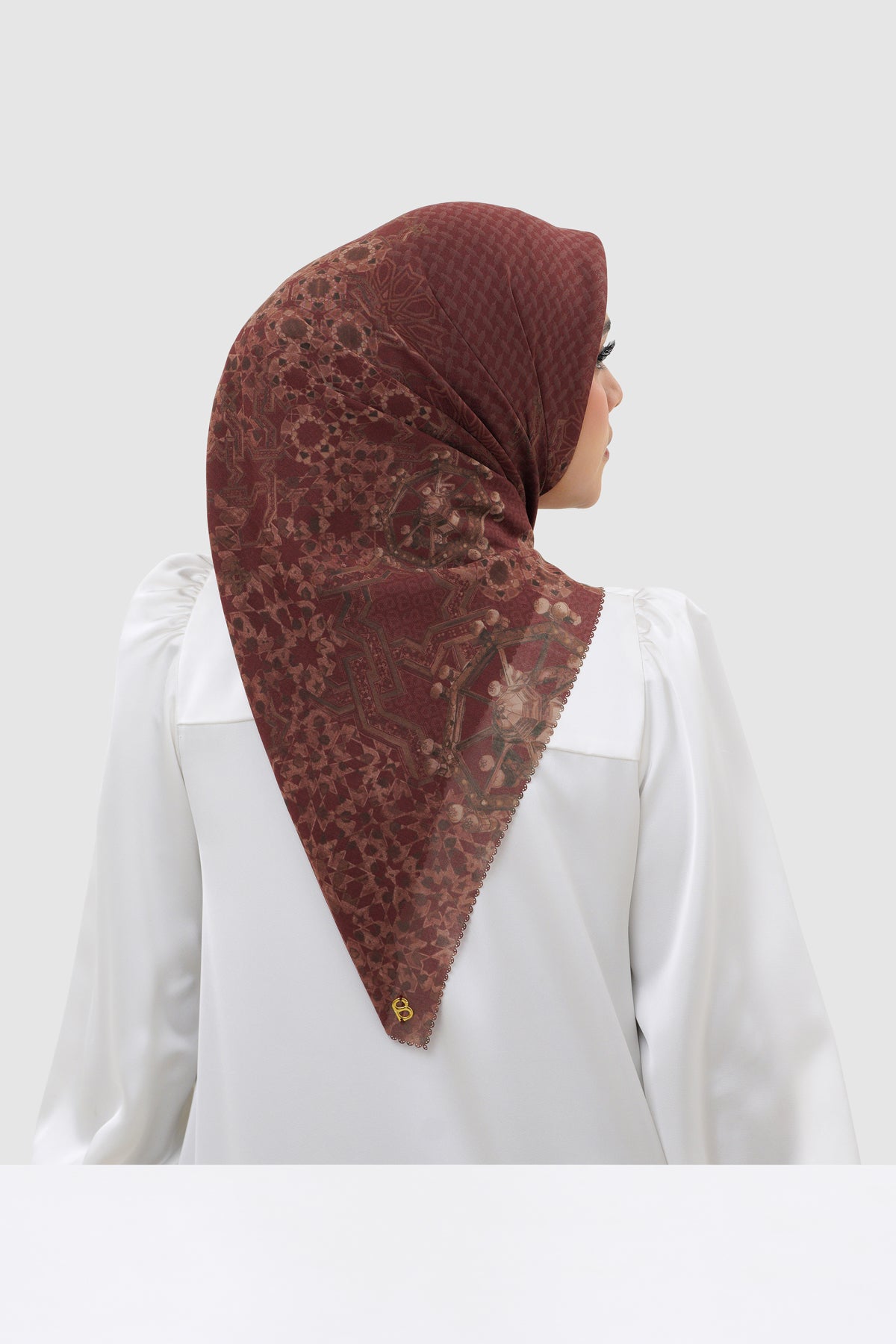Haramain 2 Voile Square - Oud Red