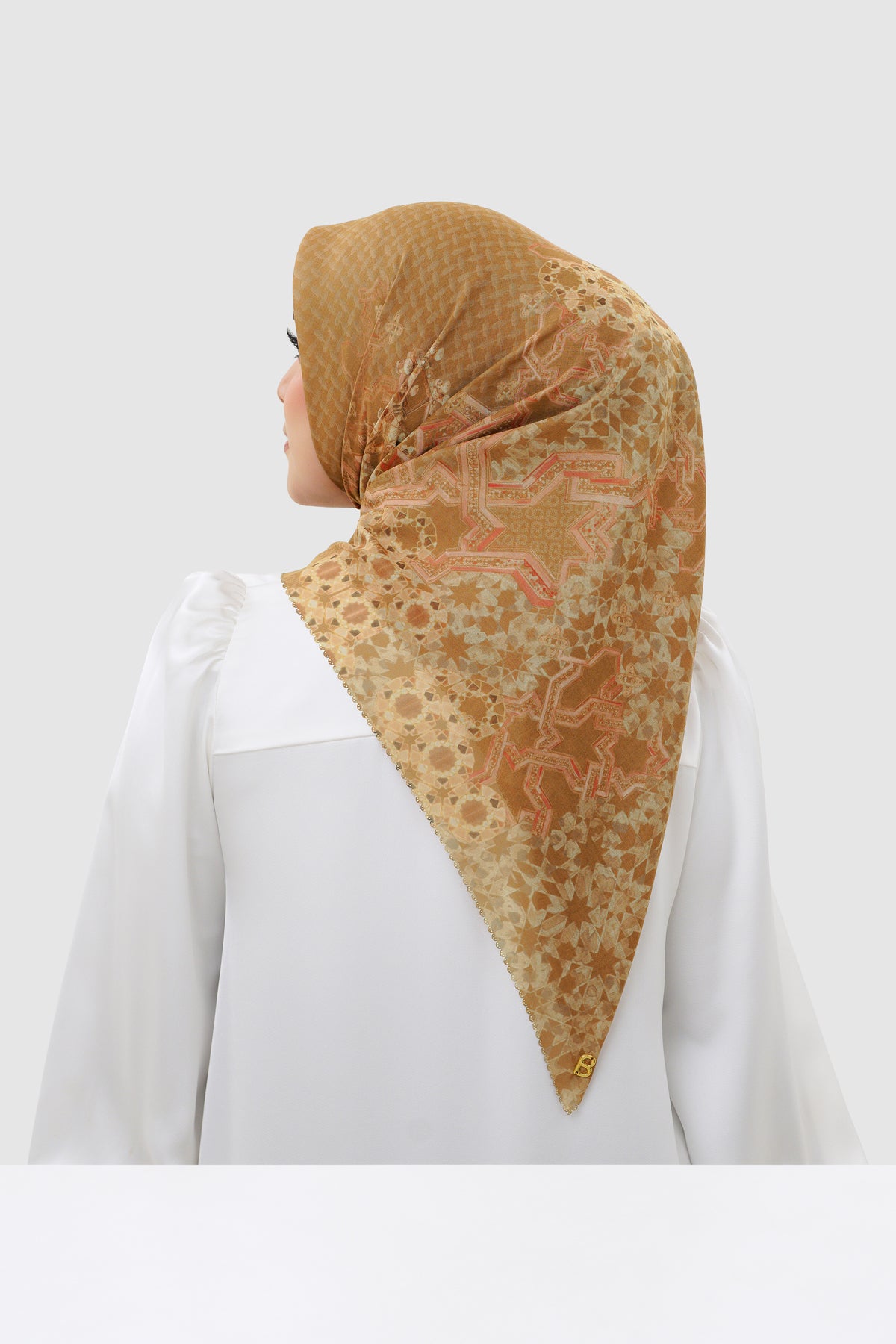 Haramain 2 Voile Square - Sandalwood