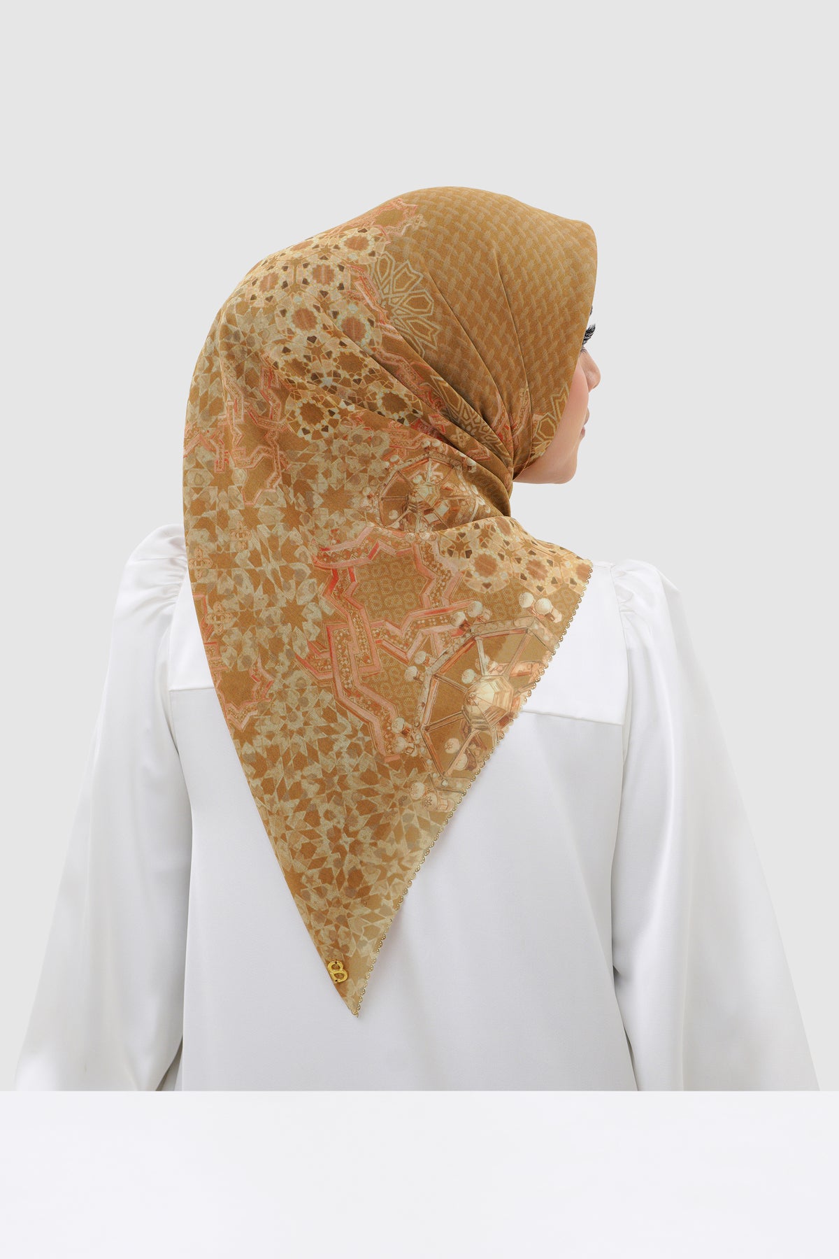 Haramain 2 Voile Square - Sandalwood