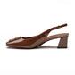 Jane Slingback Pump - Brown