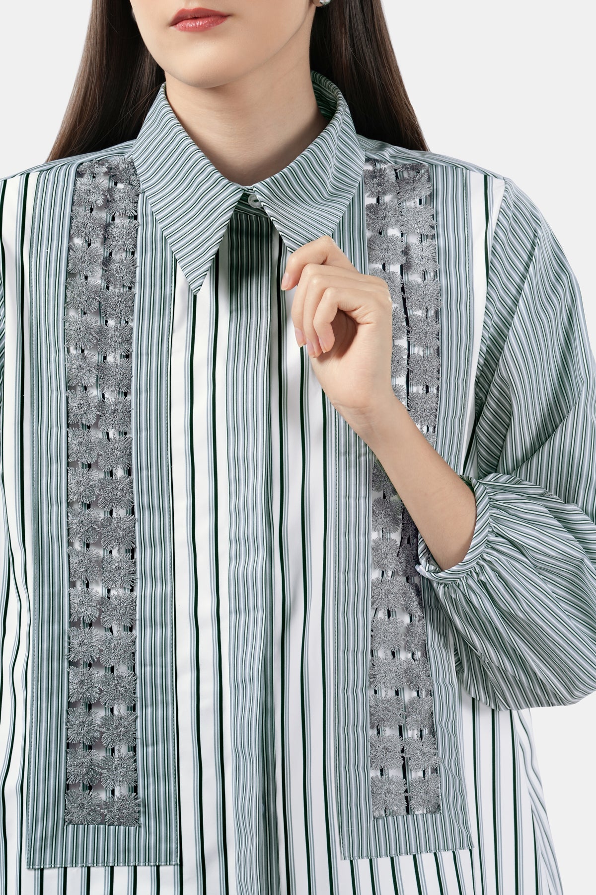 Karalyn Lace Shirt - Grey